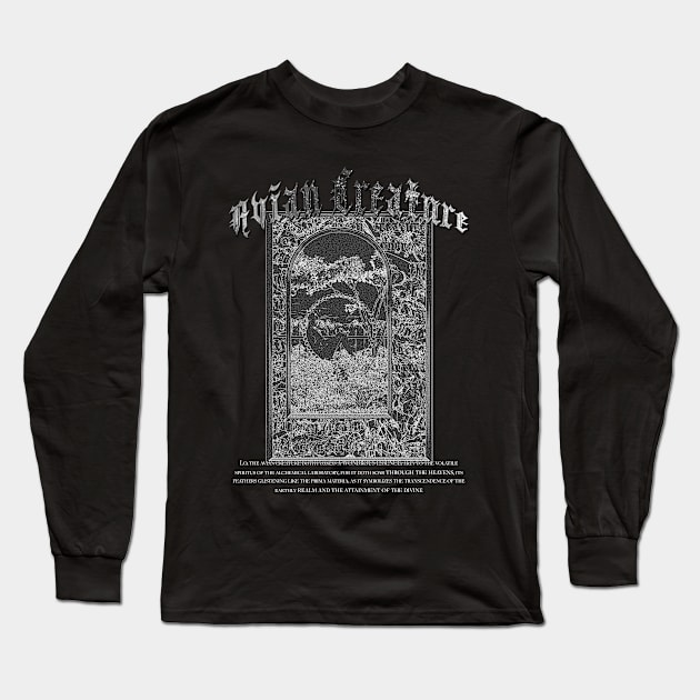 Monochrome "AVIAN CREATURE" gothic typography Long Sleeve T-Shirt by 1cosmozach